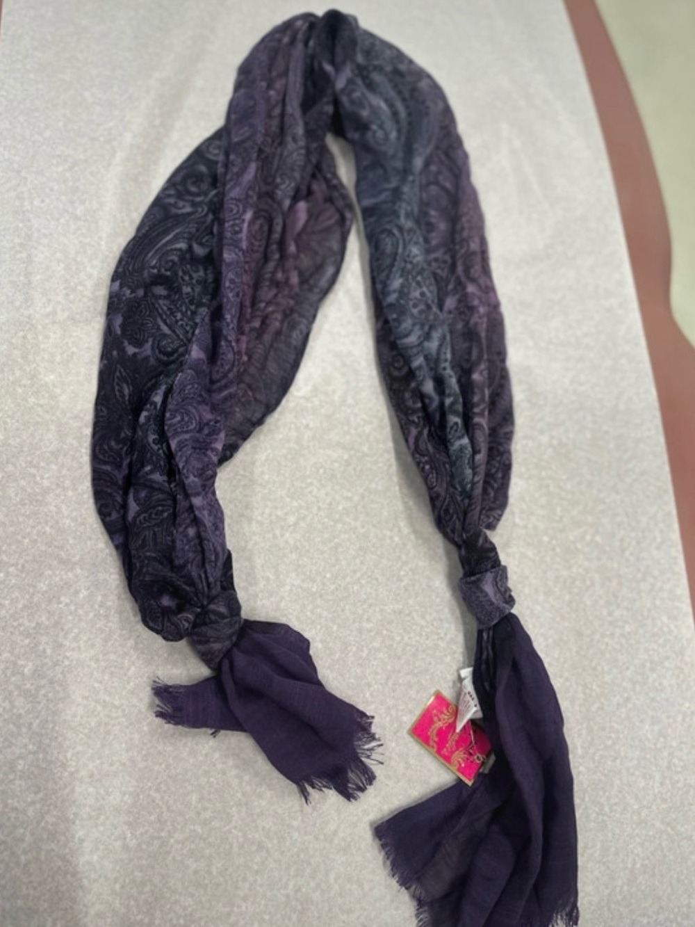 Women's Purple Paisley Scarf - New with Tags